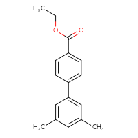 Chemical structure of ethyl 3',5'-dimethyl-[1,1'-biphenyl]-4-carboxylate - CSSB01419309285