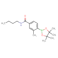 Chemical structure of N-butyl-3-methyl-4-(4,4,5,5-tetramethyl-1,3,2-dioxaborolan-2-yl)benzamide - CSSB00021090755