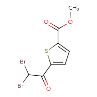 Chemical structure of methyl 5-(2,2-dibromoacetyl)thiophene-2-carboxylate - CSSB00010114522