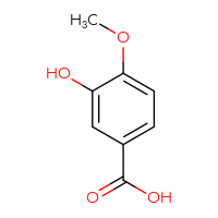 Chemical structure of 3-hydroxy-4-methoxybenzoic acid - CSSB00000766810