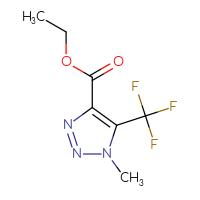 Chemical structure of ethyl 1-methyl-5-(trifluoromethyl)-1H-1,2,3-triazole-4-carboxylate - CSSB00013949959