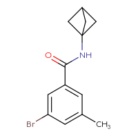 Chemical structure of N-{bicyclo[1.1.1]pentan-1-yl}-3-bromo-5-methylbenzamide - CSSB00112700018