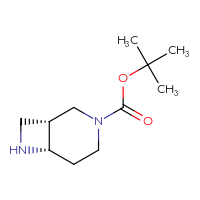 Chemical structure of tert-butyl (1R,6S)-3,7-diazabicyclo[4.2.0]octane-3-carboxylate - CSSB00015242210