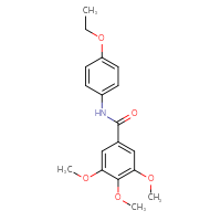 Chemical structure of N-(4-ethoxyphenyl)-3,4,5-trimethoxybenzamide - CSSB00026305921
