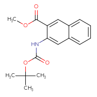 Chemical structure of methyl 3-{[(tert-butoxy)carbonyl]amino}naphthalene-2-carboxylate - CSSB00000056069