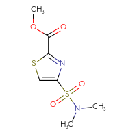 Chemical structure of methyl 4-(dimethylsulfamoyl)-1,3-thiazole-2-carboxylate - CSSB21043412427