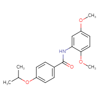 Chemical structure of N-(2,5-dimethoxyphenyl)-4-(propan-2-yloxy)benzamide - CSSB00026399990