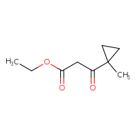Chemical structure of ethyl 3-(1-methylcyclopropyl)-3-oxopropanoate - CSSB00000727977