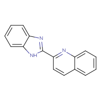 Chemical structure of 2-(1H-1,3-benzodiazol-2-yl)quinoline - CSSB00020632987