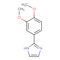 Chemical structure of 2-(3,4-dimethoxyphenyl)-1H-imidazole - CSSB00011393242
