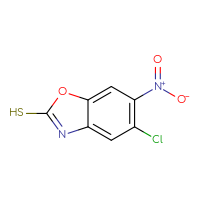 Chemical structure of 5-chloro-6-nitro-1,3-benzoxazole-2-thiol - CSSB00010239008