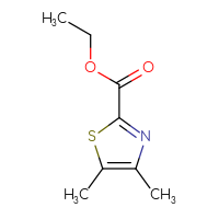 Chemical structure of ethyl 4,5-dimethyl-1,3-thiazole-2-carboxylate - CSSB00011468587