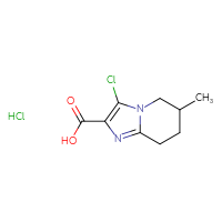 Chemical structure of 3-chloro-6-methyl-5H,6H,7H,8H-imidazo[1,2-a]pyridine-2-carboxylic acid hydrochloride - CSSB00025775464