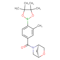 Chemical structure of (1R,4R)-5-[3-methyl-4-(4,4,5,5-tetramethyl-1,3,2-dioxaborolan-2-yl)benzoyl]-2-oxa-5-azabicyclo[2.2.1]heptane - CSSB15003101911