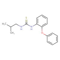 Chemical structure of 3-(2-methylpropyl)-1-(2-phenoxyphenyl)thiourea - CSSB00104412948