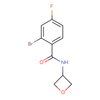 Chemical structure of 2-bromo-4-fluoro-N-(oxetan-3-yl)benzamide - CSSB00012702017