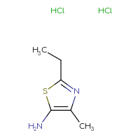Chemical structure of 2-ethyl-4-methyl-1,3-thiazol-5-amine dihydrochloride - CSSB00000708310