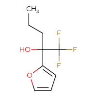 Chemical structure of 1,1,1-trifluoro-2-(furan-2-yl)pentan-2-ol - CSSB00115279406