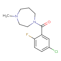 Chemical structure of 1-(5-chloro-2-fluorobenzoyl)-4-methyl-1,4-diazepane - CSSB00000612530