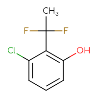 Chemical structure of 3-chloro-2-(1,1-difluoroethyl)phenol - CSSB00015807446
