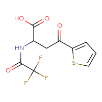 Chemical structure of 4-oxo-4-(thiophen-2-yl)-2-(2,2,2-trifluoroacetamido)butanoic acid - CSSB03496562777