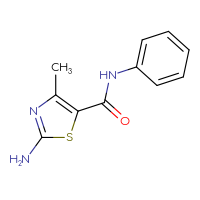 Chemical structure of 2-amino-4-methyl-N-phenyl-1,3-thiazole-5-carboxamide - CSSB00000256423