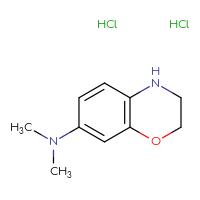 Chemical structure of N,N-dimethyl-3,4-dihydro-2H-1,4-benzoxazin-7-amine dihydrochloride - CSSB14849113271