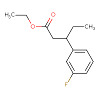 Chemical structure of ethyl 3-(3-fluorophenyl)pentanoate - CSSB00125372171