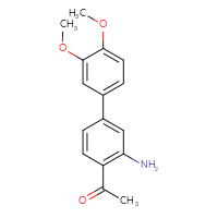 Chemical structure of 1-{3-amino-3',4'-dimethoxy-[1,1'-biphenyl]-4-yl}ethan-1-one - CSSB06583838990