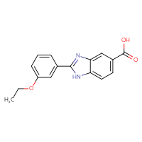 Chemical structure of 2-(3-ethoxyphenyl)-1H-1,3-benzodiazole-5-carboxylic acid - CSSB00020606456