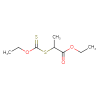 Chemical structure of ethyl 2-[(ethoxymethanethioyl)sulfanyl]propanoate - CSSB00020644599