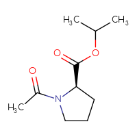 Chemical structure of propan-2-yl (2R)-1-acetylpyrrolidine-2-carboxylate - CSSB00024233306