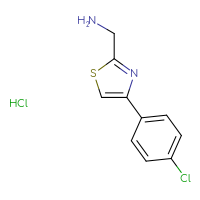 Chemical structure of 1-[4-(4-chlorophenyl)-1,3-thiazol-2-yl]methanamine hydrochloride - CSSB00000745157