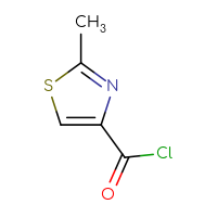 Chemical structure of 2-methyl-1,3-thiazole-4-carbonyl chloride - CSSB00000720357