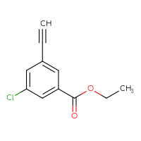 Chemical structure of ethyl 3-chloro-5-ethynylbenzoate - CSSB05239751823