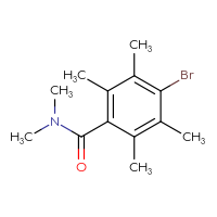 Chemical structure of 4-bromo-N,N,2,3,5,6-hexamethylbenzamide - CSSB06990758466
