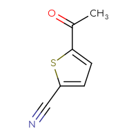 Chemical structure of 5-acetylthiophene-2-carbonitrile - CSSB00000034486