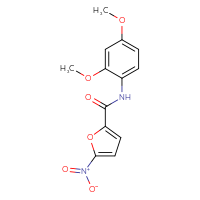 Chemical structure of N-(2,4-dimethoxyphenyl)-5-nitrofuran-2-carboxamide - CSSB00046092362