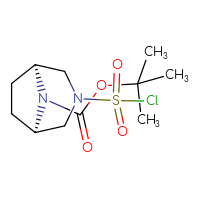Chemical structure of tert-butyl (1R,5S)-3-(chlorosulfonyl)-3,8-diazabicyclo[3.2.1]octane-8-carboxylate - CSSB14972183631