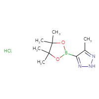 Chemical structure of 4-methyl-5-(4,4,5,5-tetramethyl-1,3,2-dioxaborolan-2-yl)-2H-1,2,3-triazole hydrochloride - CSSB15082355692