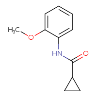 Chemical structure of N-(2-methoxyphenyl)cyclopropanecarboxamide - CSSB00000153686