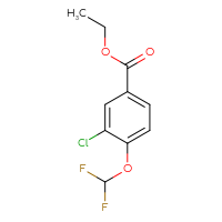 Chemical structure of ethyl 3-chloro-4-(difluoromethoxy)benzoate - CSSB00012921611