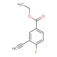 Chemical structure of ethyl 3-ethynyl-4-fluorobenzoate - CSSB00009871030
