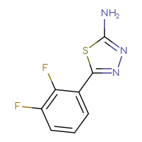 Chemical structure of 5-(2,3-difluorophenyl)-1,3,4-thiadiazol-2-amine - CSSB00011722185