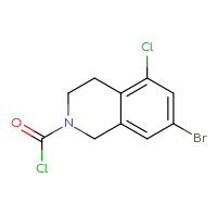 Chemical structure of 7-bromo-5-chloro-1,2,3,4-tetrahydroisoquinoline-2-carbonyl chloride - CSSB14959847111