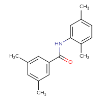 Chemical structure of N-(2,5-dimethylphenyl)-3,5-dimethylbenzamide - CSSB00046235615