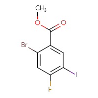 Chemical structure of methyl 2-bromo-4-fluoro-5-iodobenzoate - CSSB00012920384