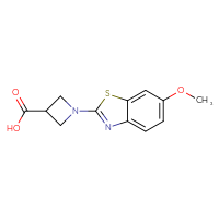 Chemical structure of 1-(6-methoxy-1,3-benzothiazol-2-yl)azetidine-3-carboxylic acid - CSSB00015200232