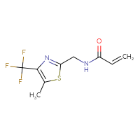 Chemical structure of N-{[5-methyl-4-(trifluoromethyl)-1,3-thiazol-2-yl]methyl}prop-2-enamide - CSSB21332165663