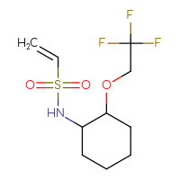 Chemical structure of N-[2-(2,2,2-trifluoroethoxy)cyclohexyl]ethene-1-sulfonamide - CSMB21332095855